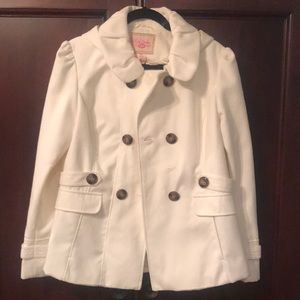 Pink Envelope Cream Pea Coat.  Girl XL   (A-17)